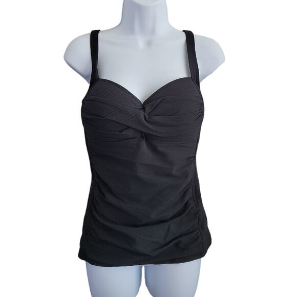 Nwot Sea Level Ribbed Twist Front Tankini Top - Picture 2 of 8